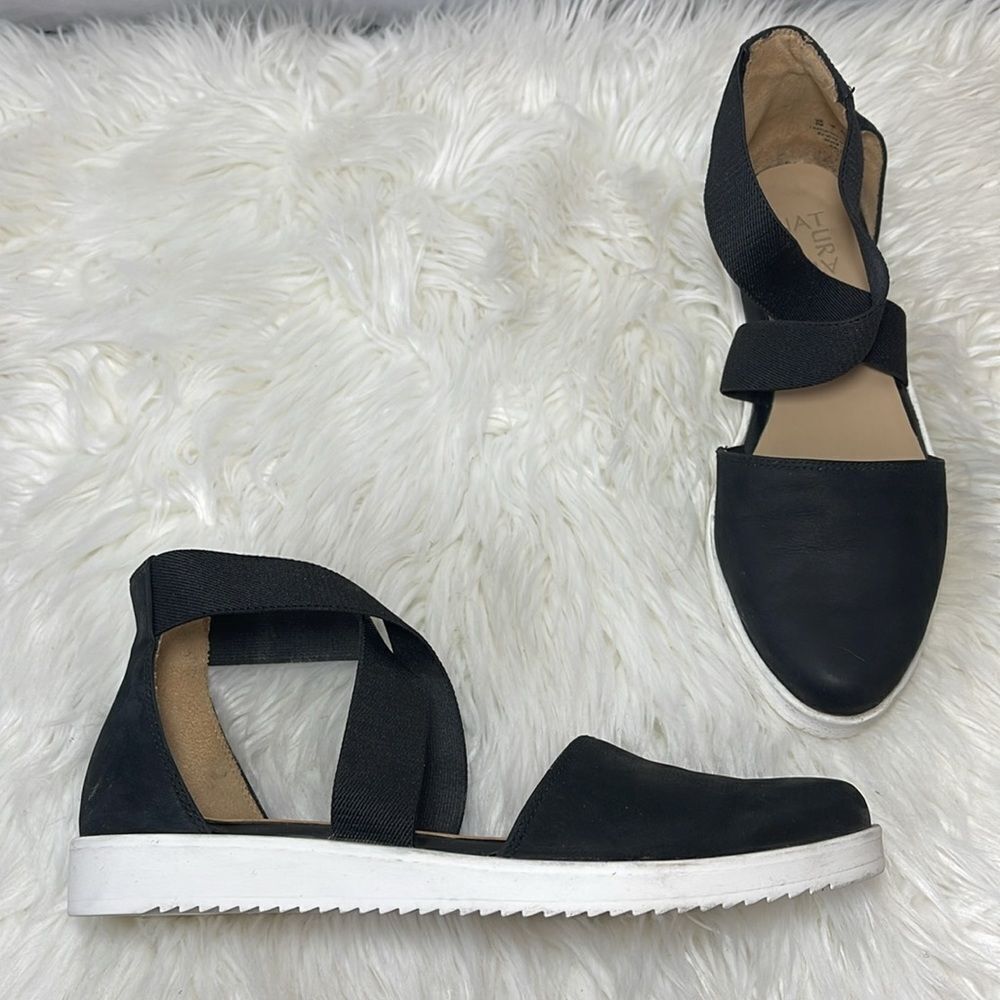Naturalizer Raleigh Black Strappy Slip On Sandals Sz 9 - Picture 2 of 7